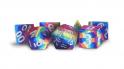 Tärningsset (7st) - Silicone Rubber Set Rainbow (MET784)