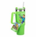 Minecraft Green 900ml Multiway Travel Cup Straw