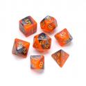Tärningsset - Marble Series: Orange & Grey (DAMS012)