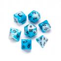 Tärningsset - Marble Series: Blue & White (DAMS013)