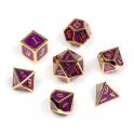 Tärningsset - Metal Gold Series: Purple Glitter (DMGS006)