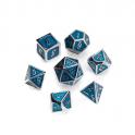 Tärningsset - Metal Silver Series: Sky Blue (DMSS002)