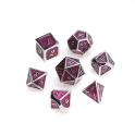 Tärningsset - Metal Silver Series: Pink (DMSS003)