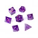 Tärningsset - Razor Series: Purple with Silver numbers (DRRS001)